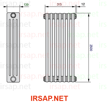 Радиатор IRSAP Tesi 42500/7 T14 CL 01